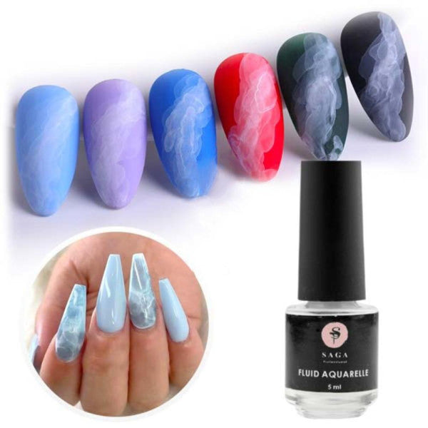 Saga Professional Fluid Aquarelle - білі акварельні краплі, 5 мл