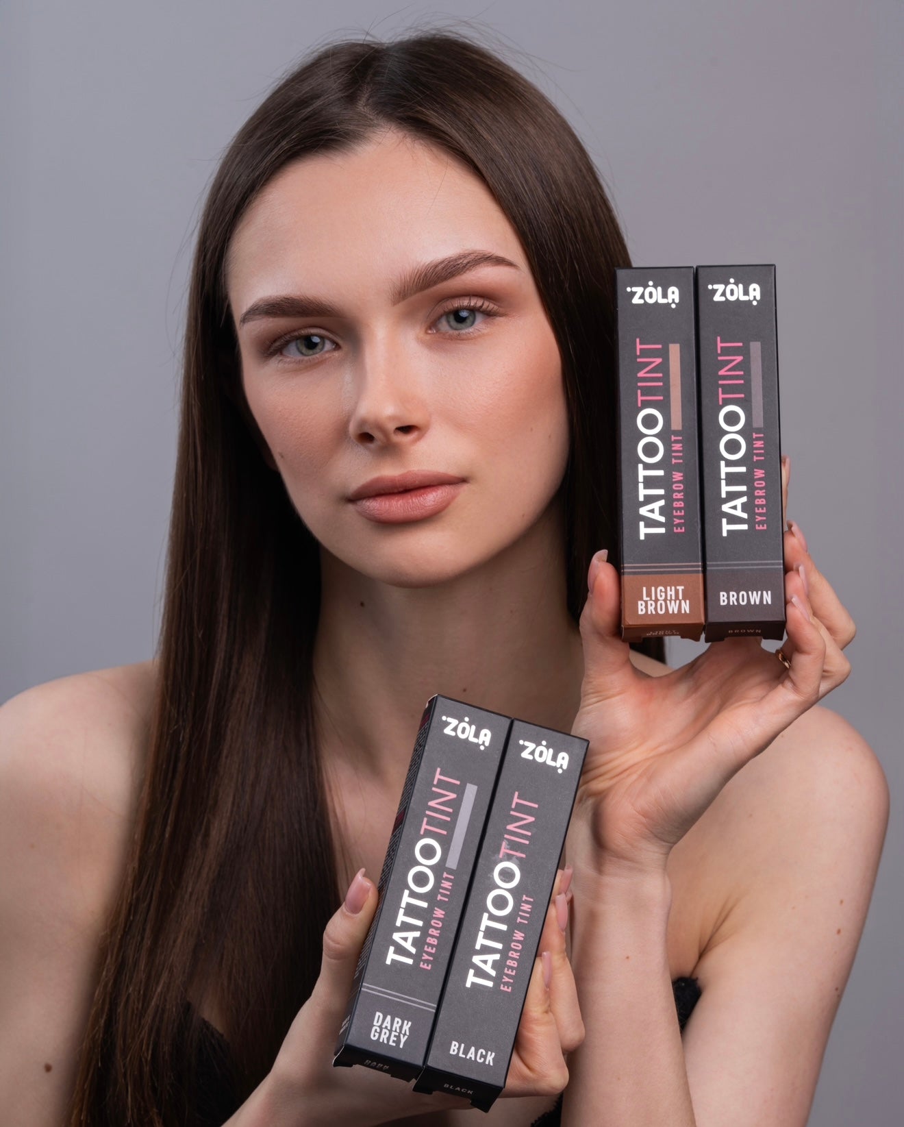 ZOLA ФАРБА ДЛЯ БРІВ ТА ВІЙ TATTOO TINT DARK GREY