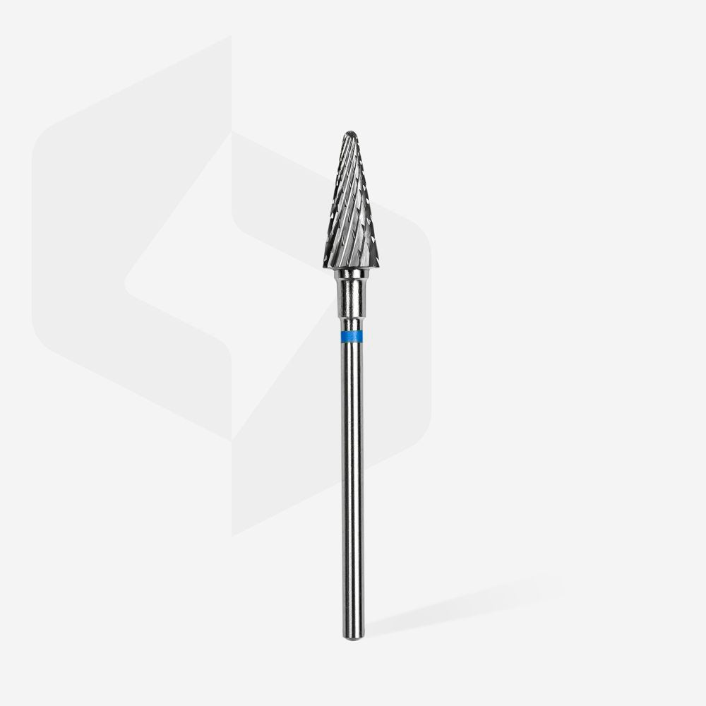 Staleks Pro Carbide Nail Drill Bit Cone Blue EXPERT 6 mm × 14 mm
