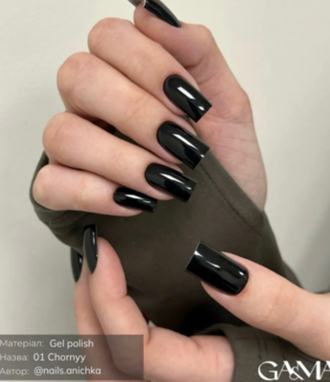 GA&MA Gel polish Basic collection 001 chornyy 15 ml (TPO free)