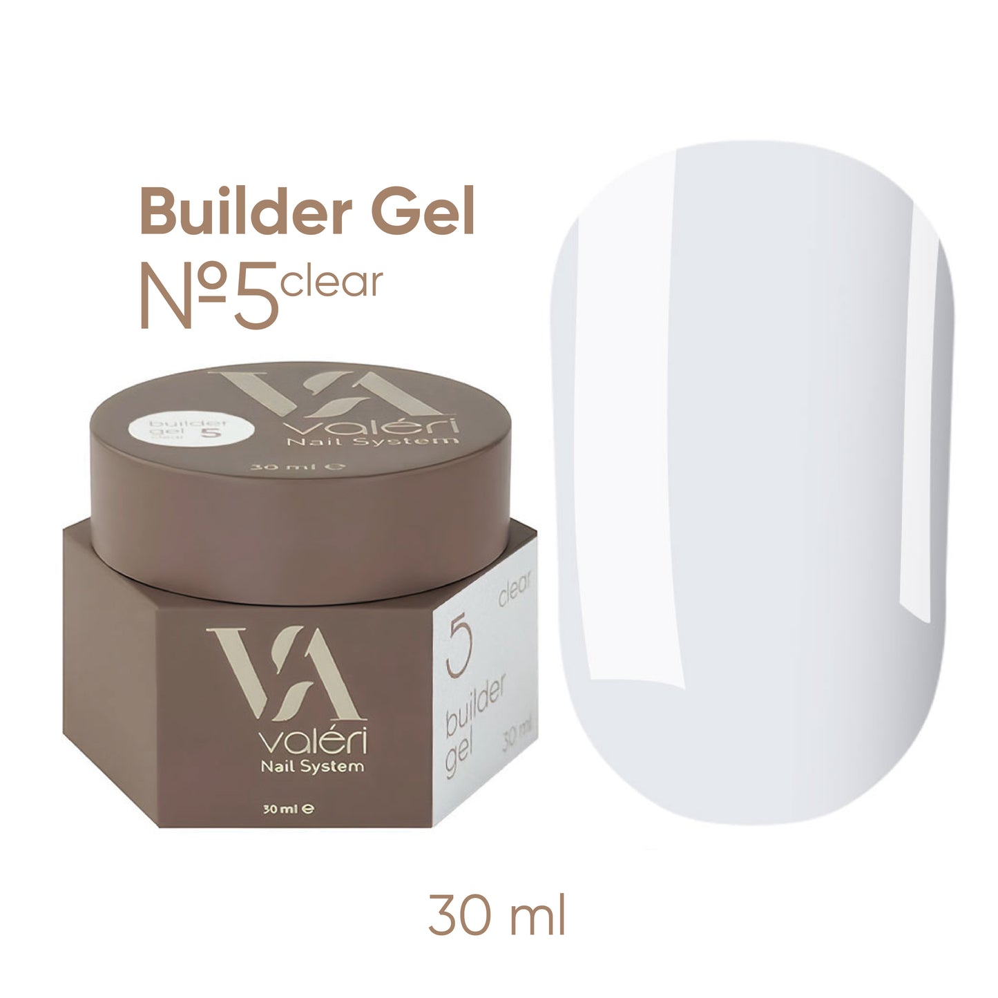 Valeri Builder Gel 30 ml, N5 Clear