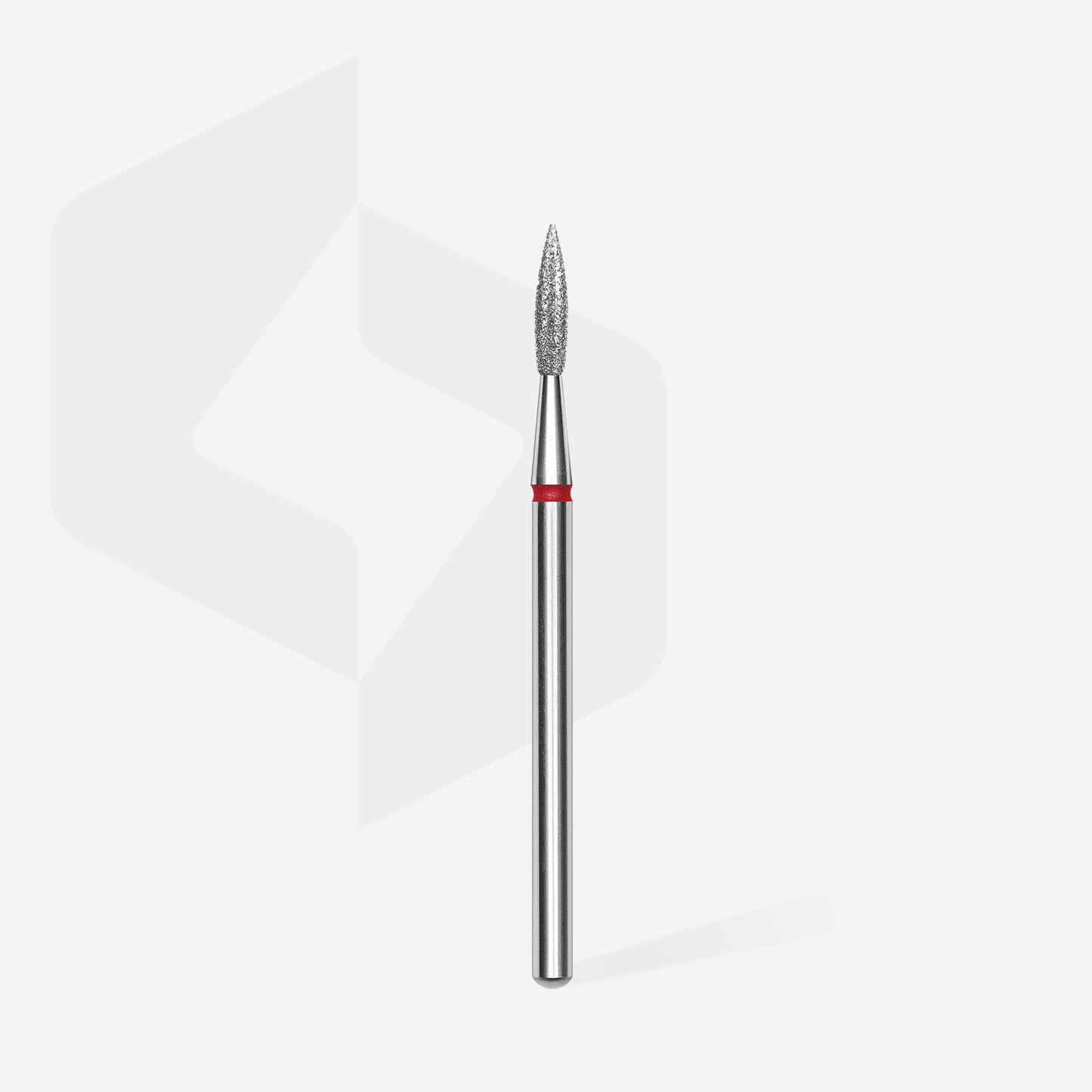 Staleks Pro Diamond Nail Drill Bit Pointed Flame Red 2.3 mm × 8 mm