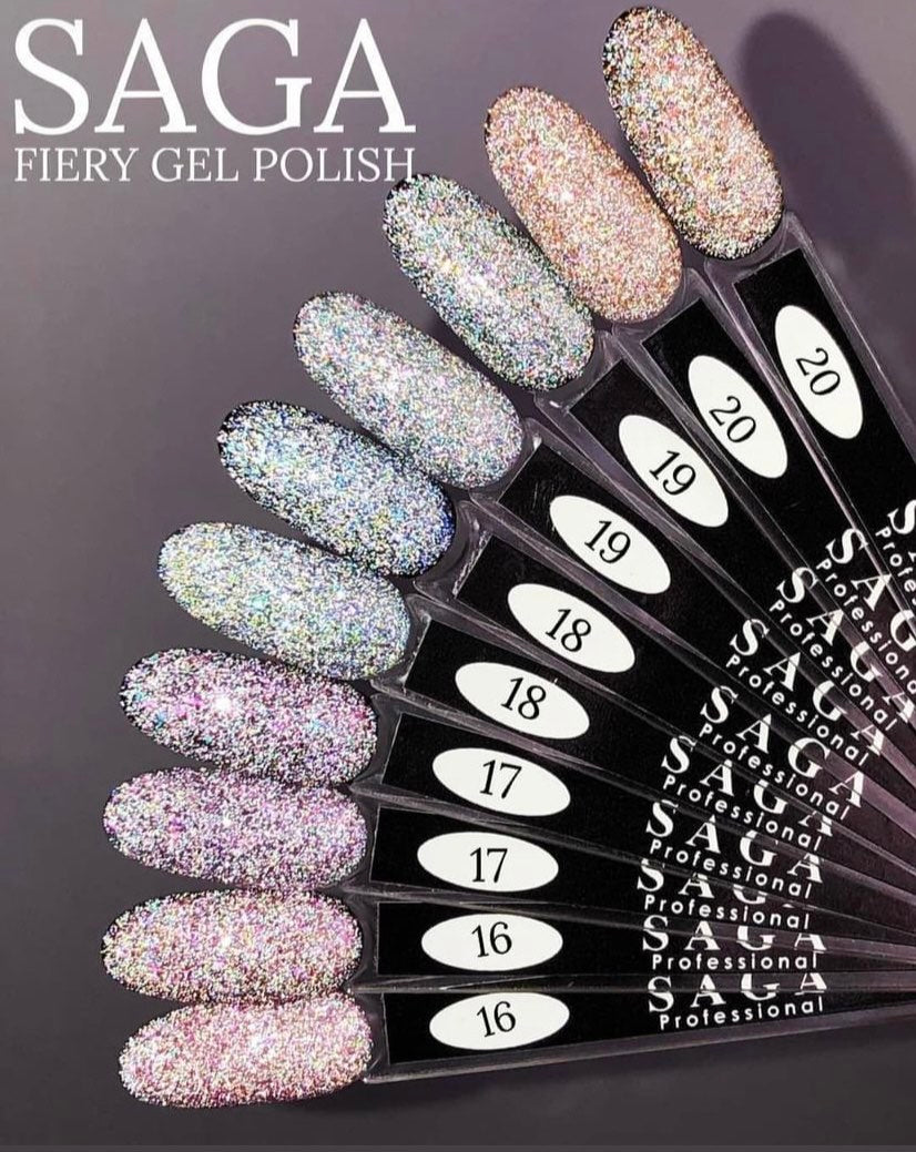 Гель-лак SAGA Fiery №19 світловідбиваючий, 9 мл