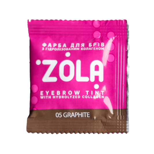 ZOLA ФАРБА ДЛЯ БРІВ В САШЕ З КОЛАГЕНОМ EYEBROW TINT WITH COLLAGEN 05 GRAPHITE 5ML