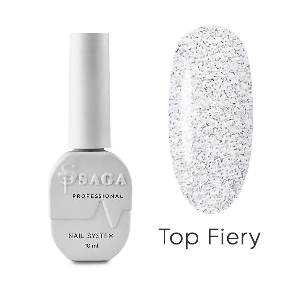 ТОП ДЛЯ ГЕЛЬ ЛАКУ СВІТЛОВІДБИВАЮЧИЙ SAGA PROFESSIONAL FIERY TOP 10 МЛ