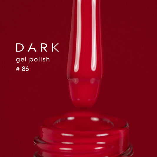 Gel polish DARK No. 086, bright red, 6 ml