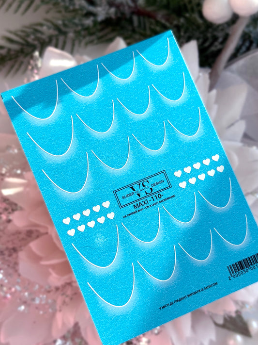 Слайдер дизайн VS Nails MAXI -110- френч білий