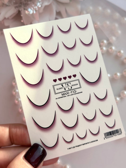 Слайдер дизайн VS Nails MAXI -112- френч бордо