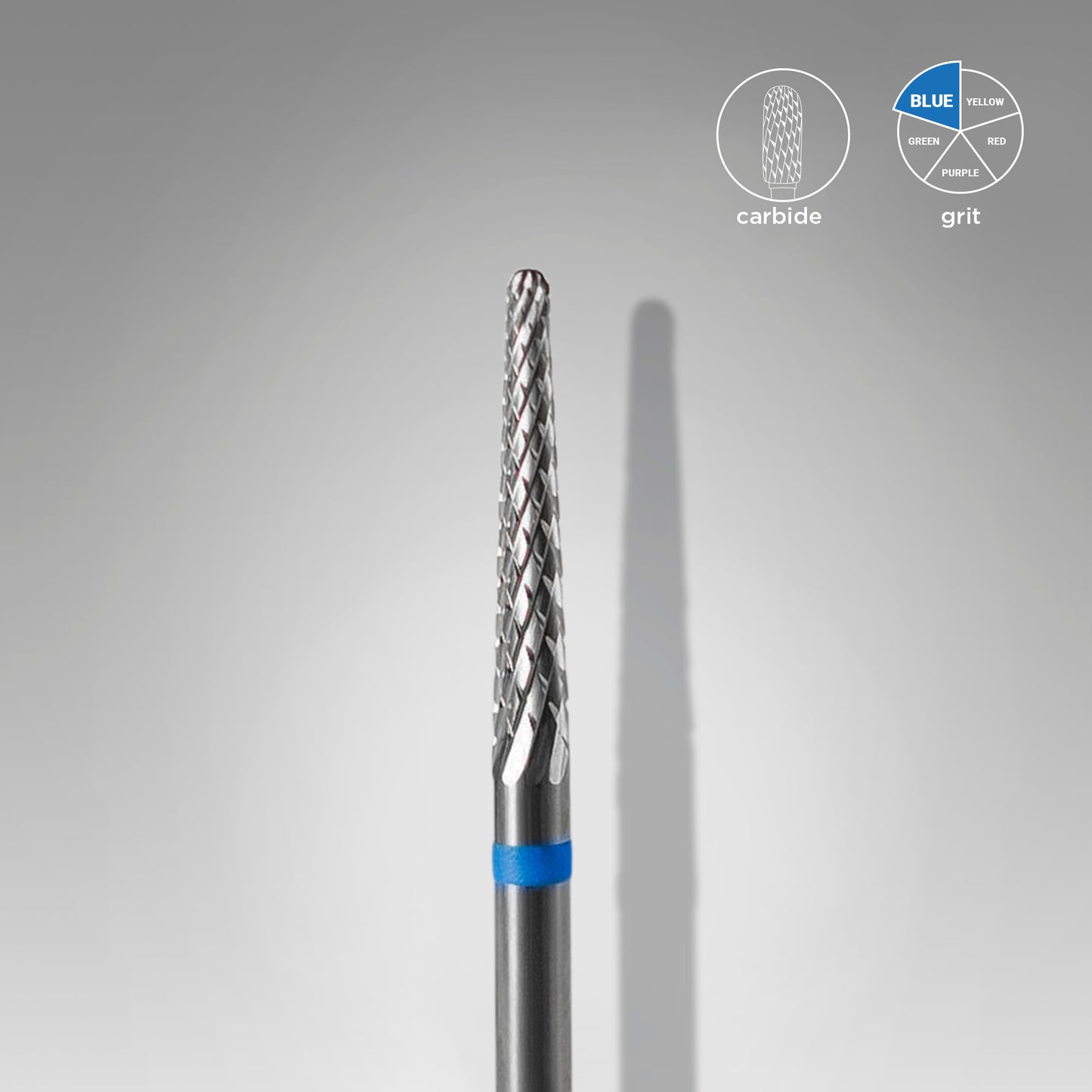 Staleks Pro Carbide Nail Drill Bit Cone Blue EXPERT 2.3 mm × 14 mm