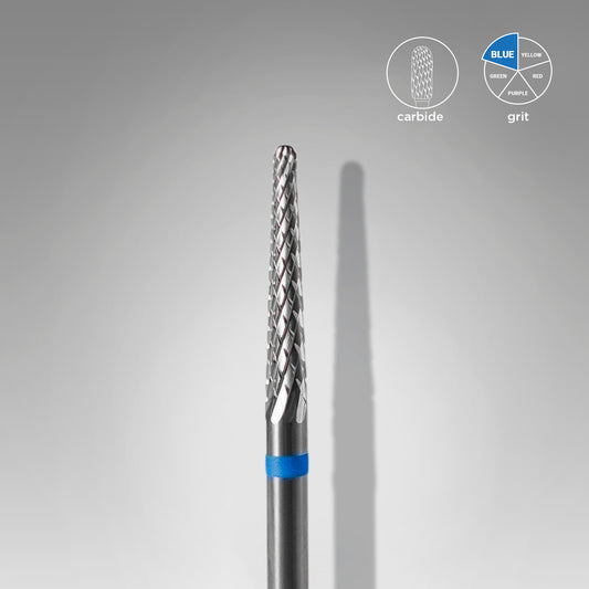 Staleks Pro Carbide Nail Drill Bit Cone Blue EXPERT 2.3 mm × 14 mm
