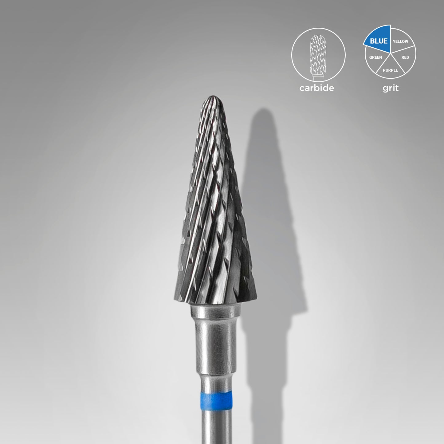 Staleks Pro Carbide Nail Drill Bit Cone Blue EXPERT 6 mm × 14 mm