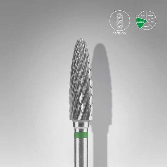 Staleks Pro Carbide Nail Drill Bit Frustum Green EXPERT 4 mm × 14 mm