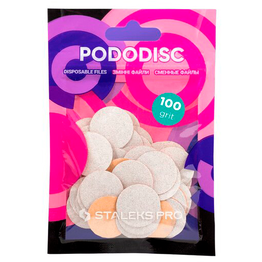 Змінні файли для педикюрного диску STALEKS PRO M Білі 100 грит, 50 шт