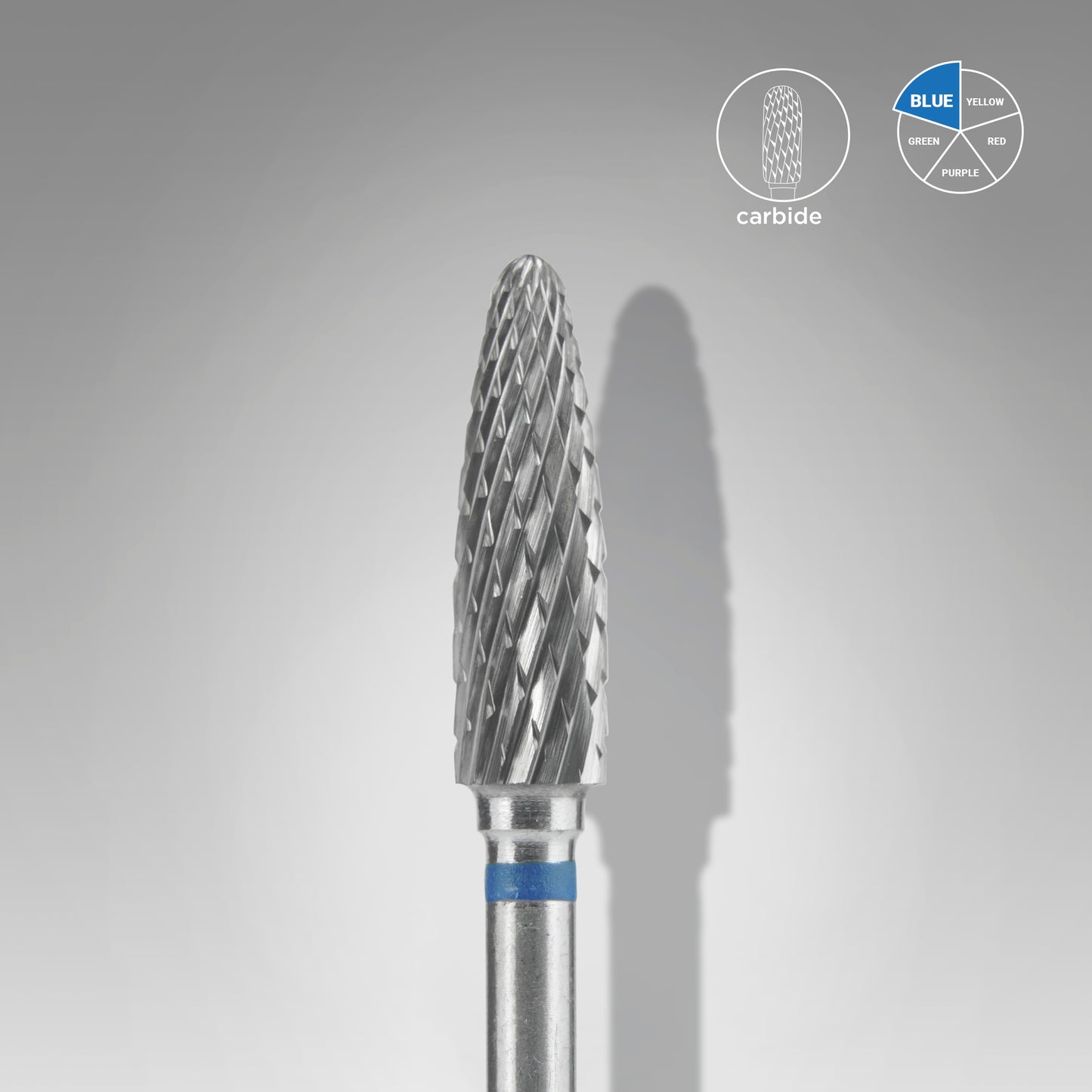 Staleks Pro Carbide Nail Drill Bit Frustum Blue EXPERT 4 mm × 14 mm
