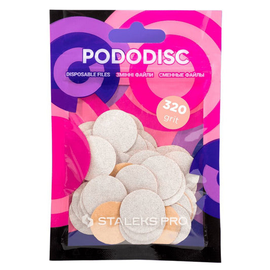 Змінні файли для педикюрного диску STALEKS PRO M Білі 320 грит, 50 шт
