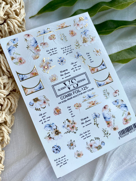 Слайдер дизайн VS Nails Combi foil -125-