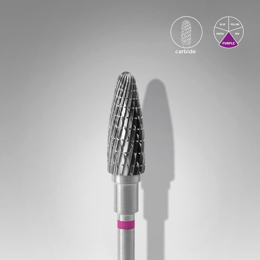 Staleks Pro Carbide Nail Drill Bit Corn Purple EXPERT 5 mm × 13 mm