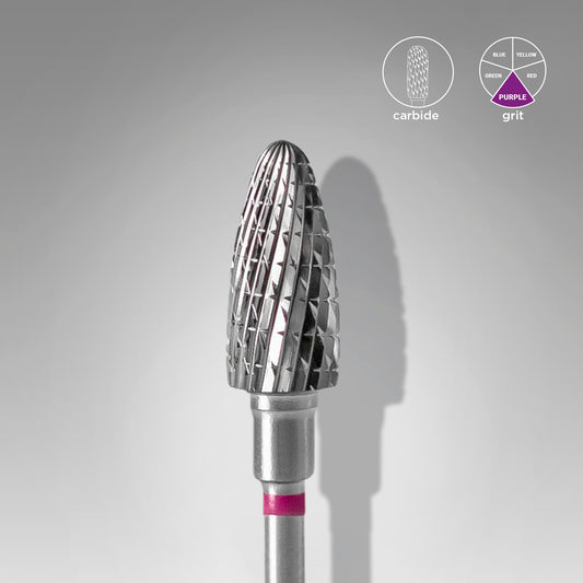 Staleks Pro Carbide Nail Drill Bit Corn Purple EXPERT 6 mm × 14 mm