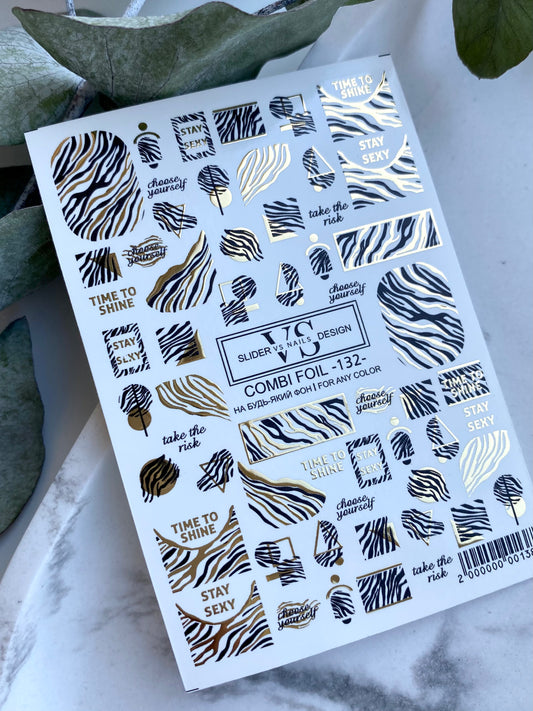 Слайдер дизайн VS Nails Combi foil -132-