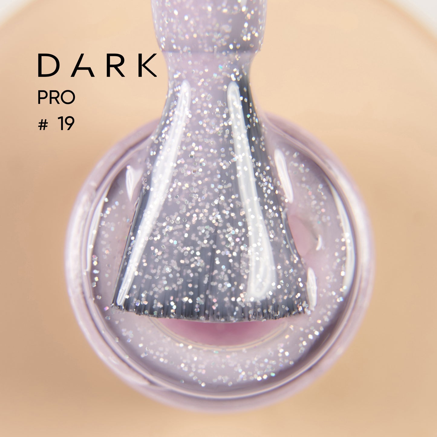 DARK PRO base nail polish No. 19, milky pink with shimmer, 15 ml