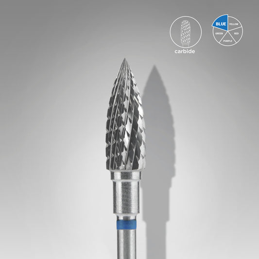 Staleks Pro Carbide Nail Drill Bit Flame Blue EXPERT 5 mm × 13.5 mm
