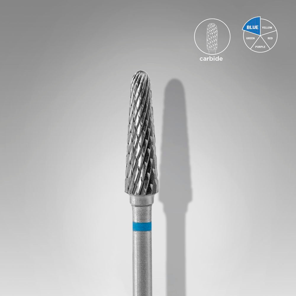 Staleks Pro Carbide Nail Drill Bit Frustum Blue EXPERT 4 mm × 13 mm