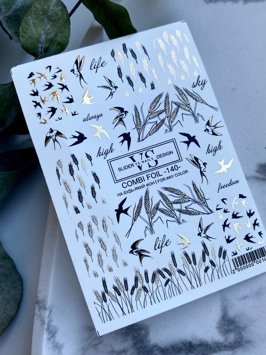 Слайдер дизайн VS Nails Combi foil -140-