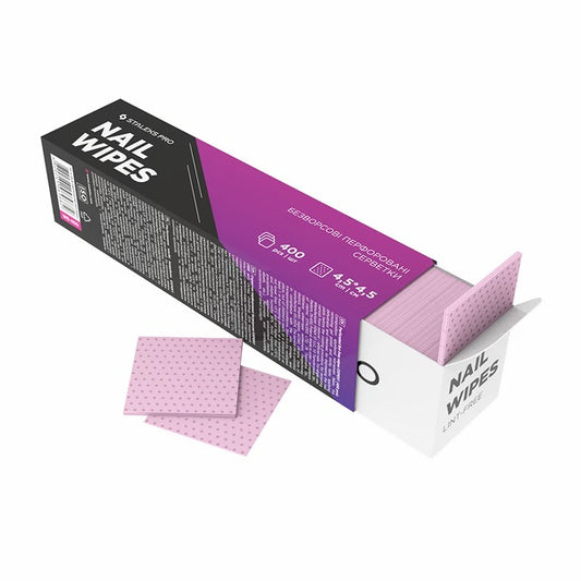 Серветки безворсові Staleks перфоровані, 400 шт