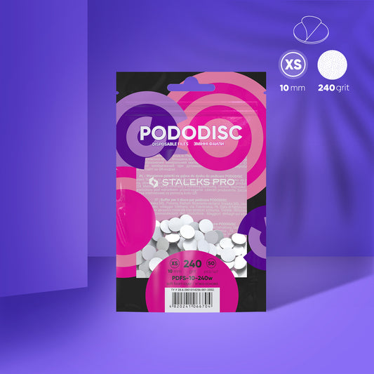 Staleks Pro Disposable Files for Pedicure Disc PODODISC XS EXPERT 240 Grit (50 pcs)