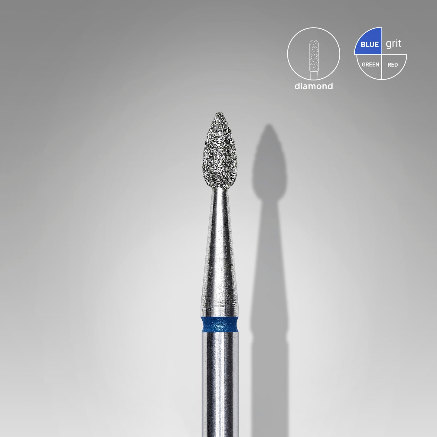 Staleks Pro Diamond Nail Drill Bit Flame Blue 2.3 mm × 5 mm