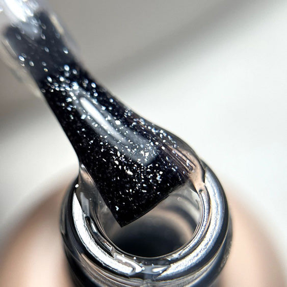 DARK Silver top, transparent with silver shimmer, 10 ml