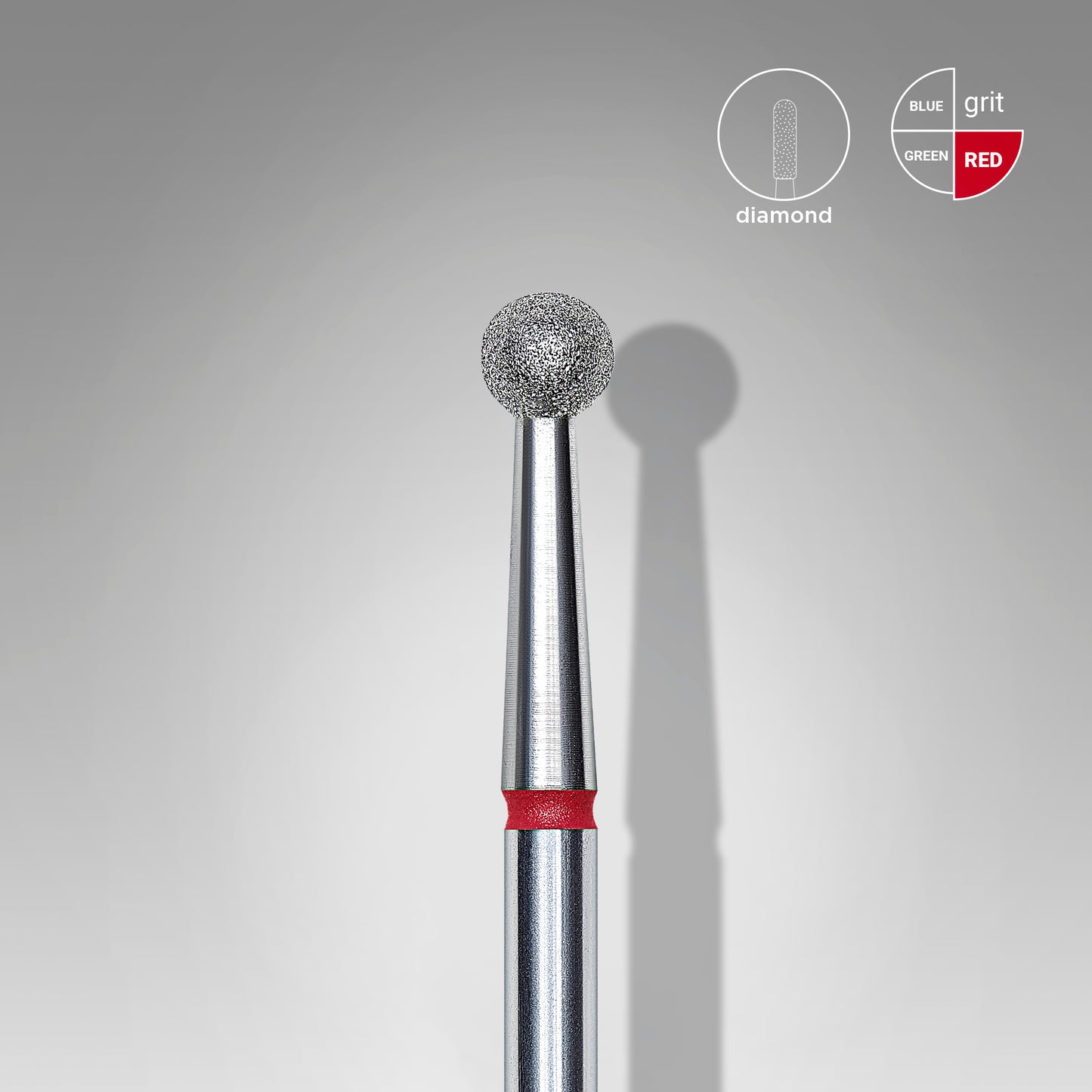 Staleks Pro Diamond Nail Drill Bit Ball Red 3.5 mm