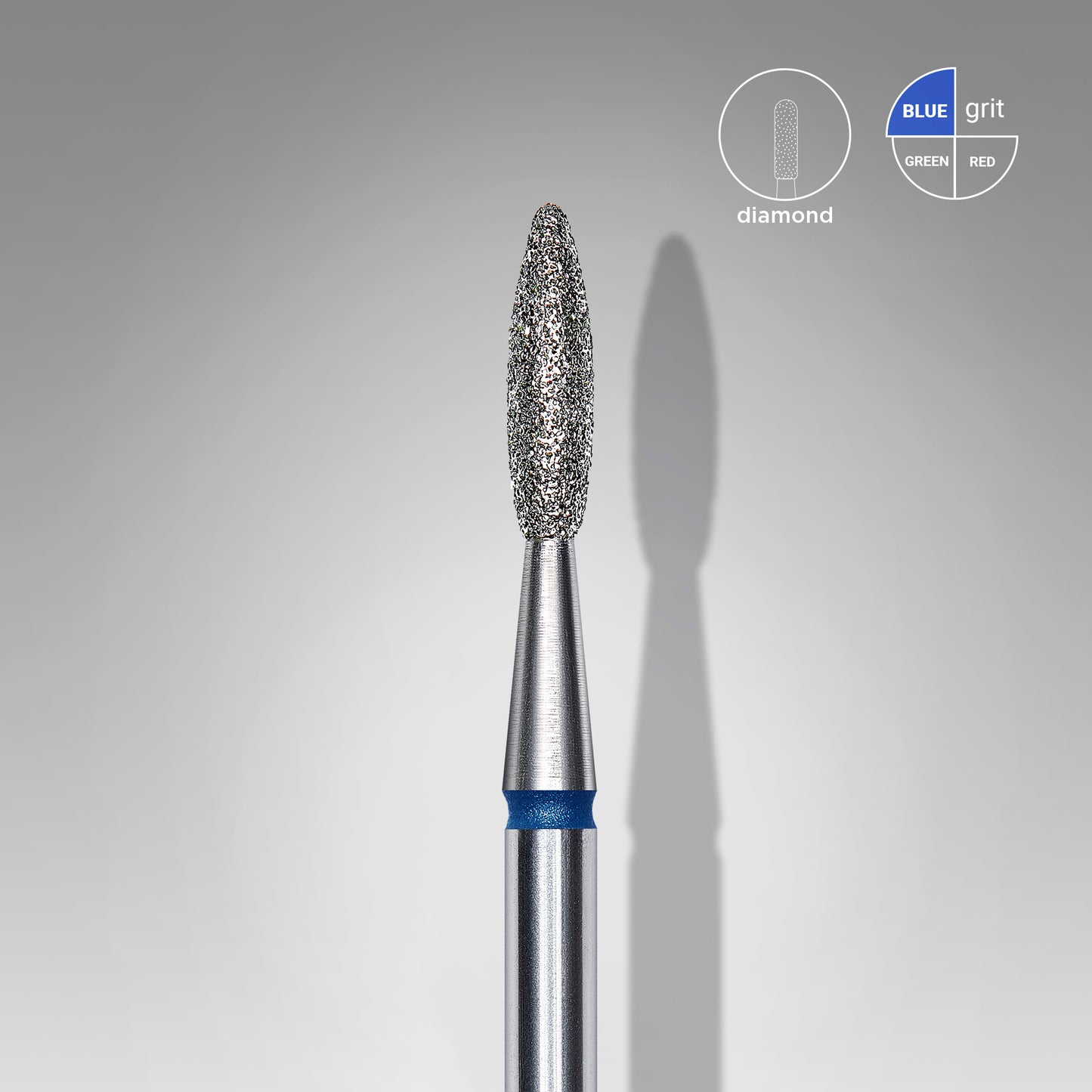Staleks Pro Diamond Nail Drill Bit Flame Blue 2.1 mm × 8 mm
