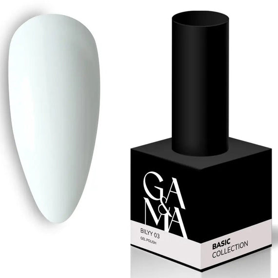 Гель-лак для нігтів GaMa Basic collection №003 білий, 15 мл