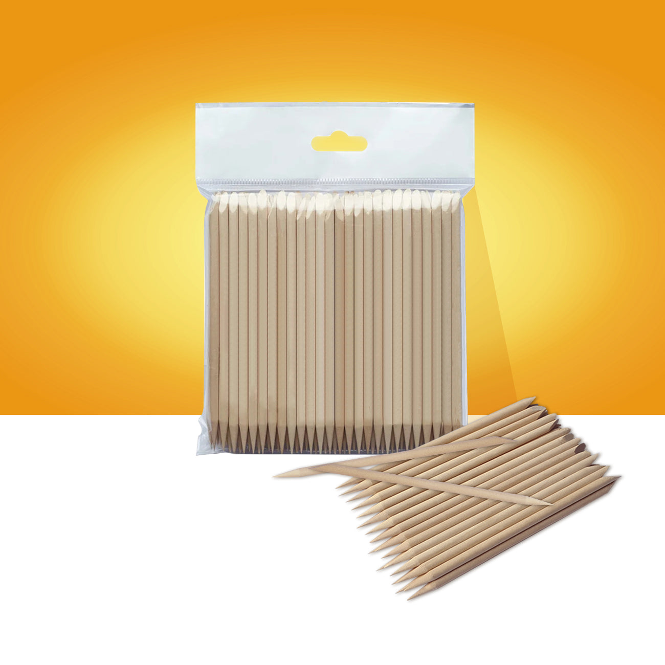 Staleks Pro Orange Wood Sticks 110 mm (100 pcs)