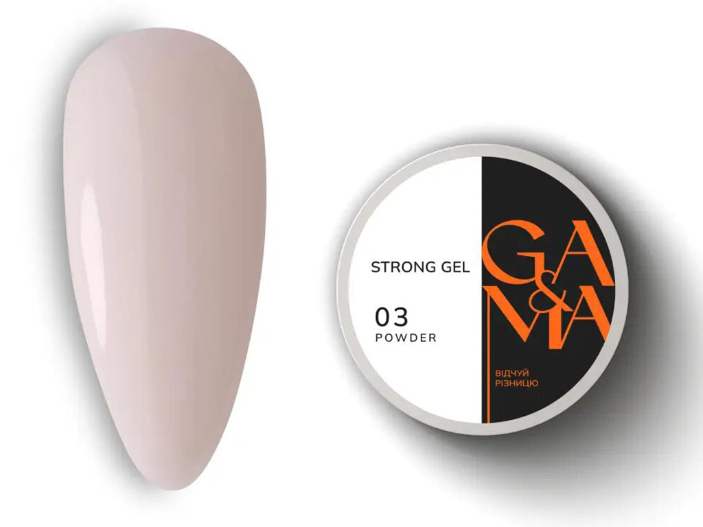 Гель стронг GaMa Strong Gel Powder №03 пудровий, 30 мл