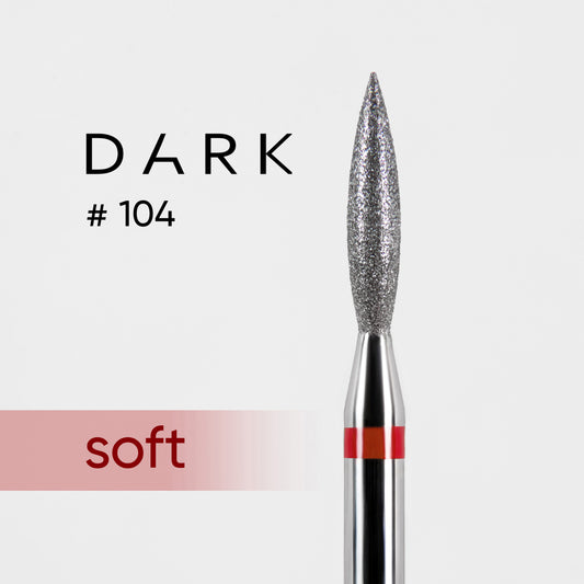 Насадка фреза алмазна DARK №104 червоне полум`я 021