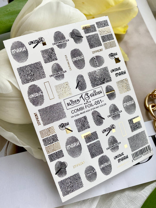 Слайдер дизайн VS Nails Combi foil -051-