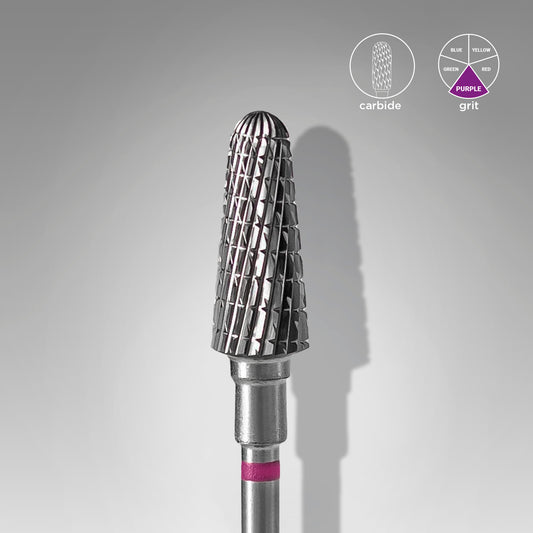 Staleks Pro Carbide Nail Drill Bit Frustum Purple EXPERT 6 mm × 14 mm