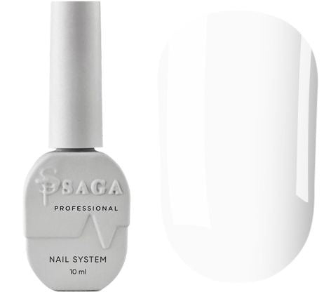 Gel polish Saga Super White, white, 9 ml