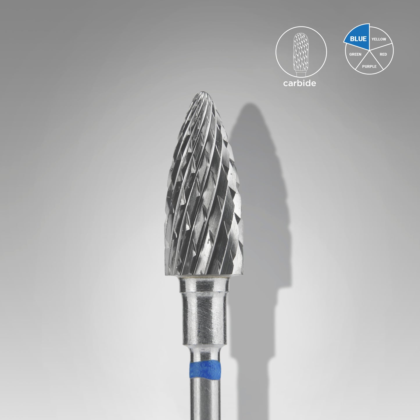 Staleks Pro Carbide Nail Drill Bit Flame Blue EXPERT 6 mm × 14 mm