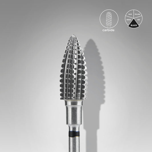 Staleks Pro Carbide Nail Drill Bit Corn Black EXPERT 6 mm × 14 mm