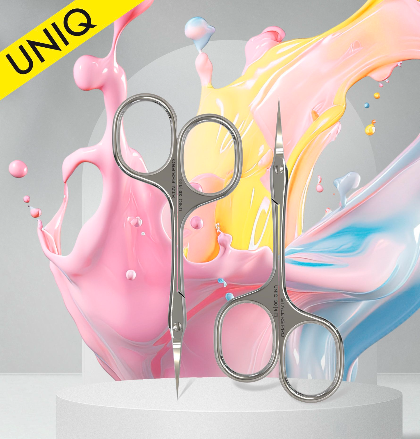 Ножиці професійні для кутикули Staleks Asymmetric UNIQ 30 TYPE 4