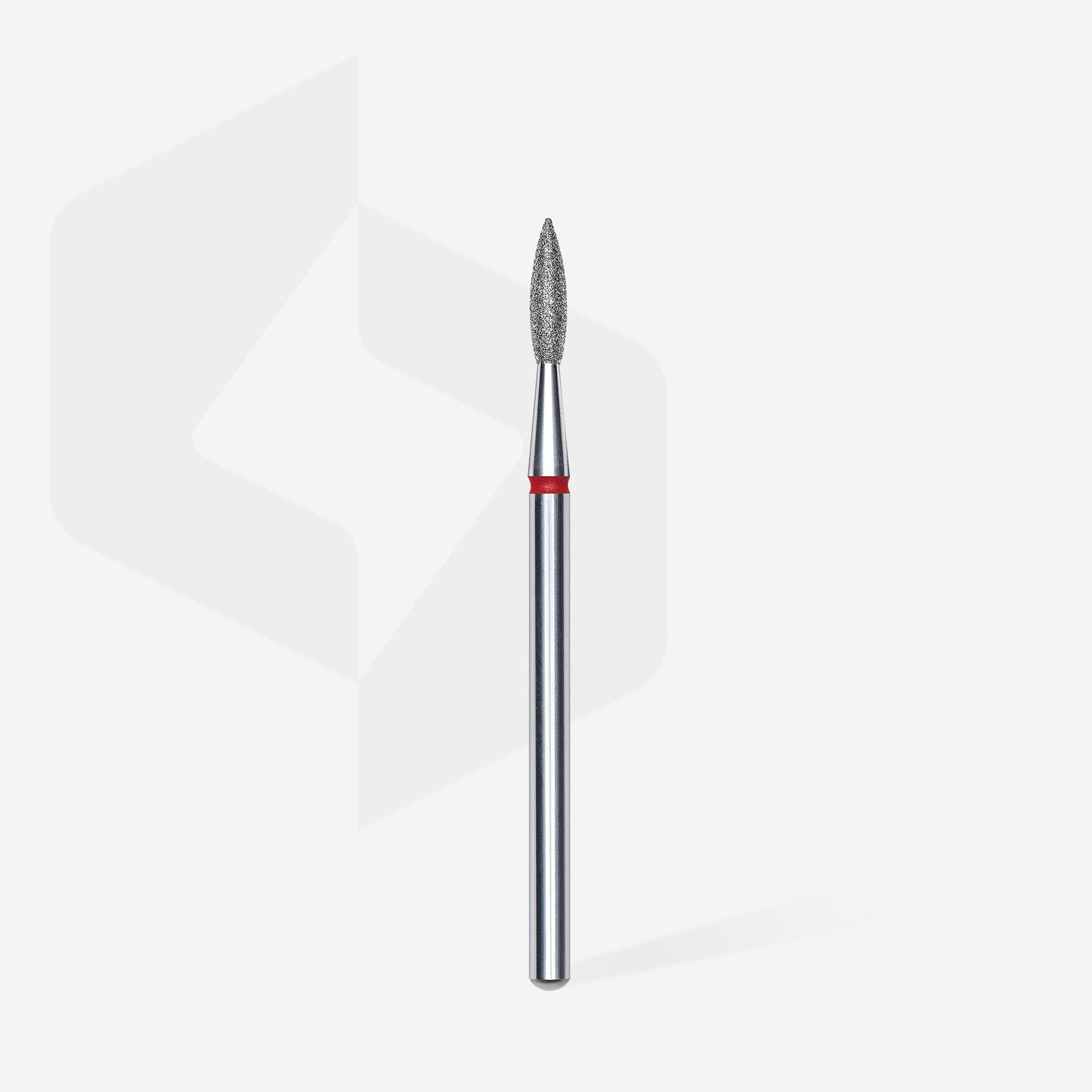 Staleks Pro Diamond Nail Drill Bit Pointed Flame Red 2.1 mm × 8 mm