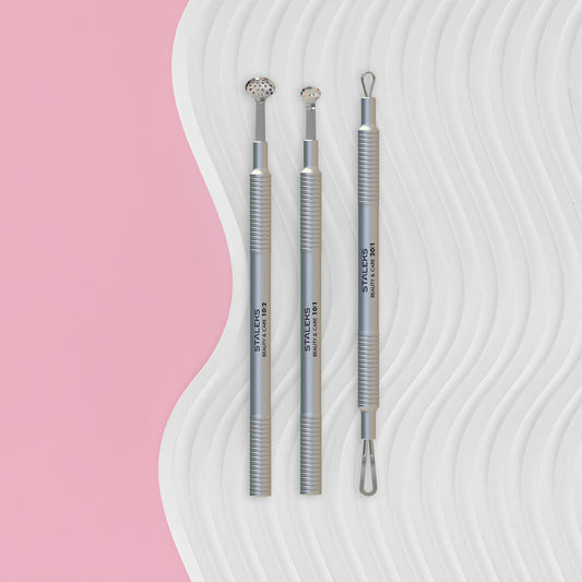 Staleks Pro Beauty & Care Comedone Extractor with Spoon (19 Holes)