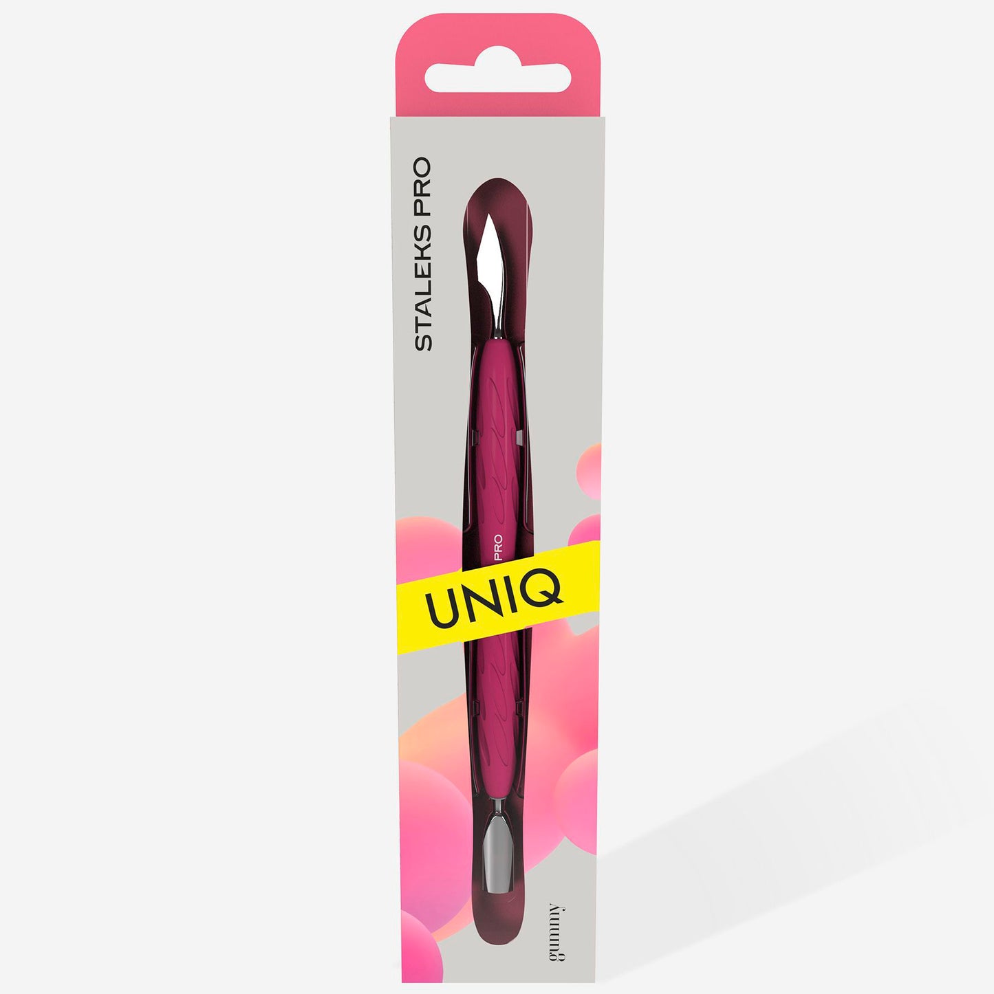 Лопатка манікюрна з силіконовою ручкою STALEKS UNIQ 10 TYPE 3 (пушер округлений вузький + топорик)