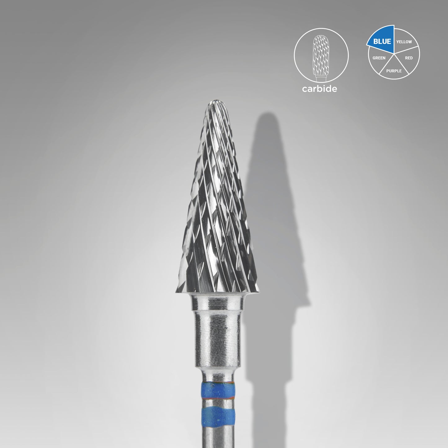 Staleks Pro Carbide Nail Drill Bit Frustum Blue EXPERT 6 mm × 14 mm