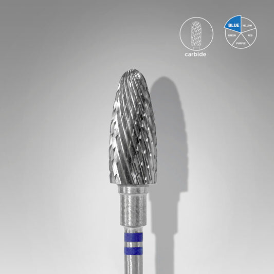 Staleks Pro Carbide  left-handed users Nail Drill Bit Corn Blue EXPERT 6 mm × 14 mm