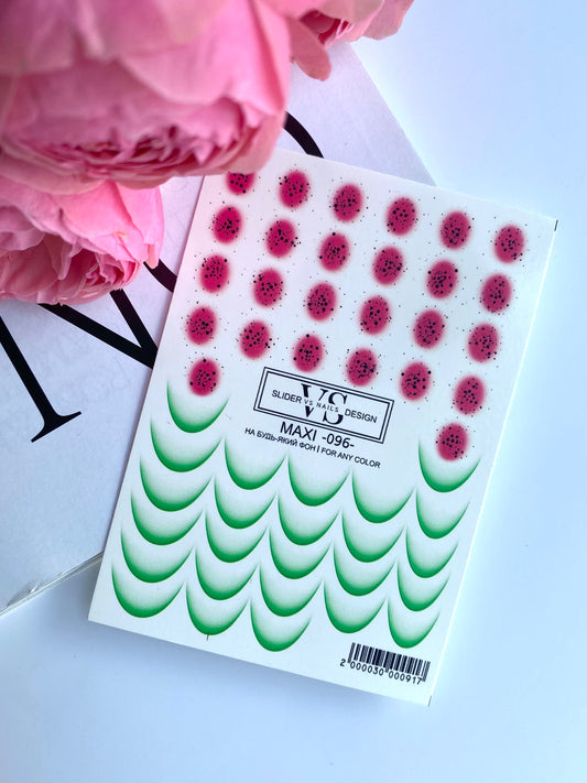 Слайдер дизайн VS Nails MAXI -096- френч різнокольоровий