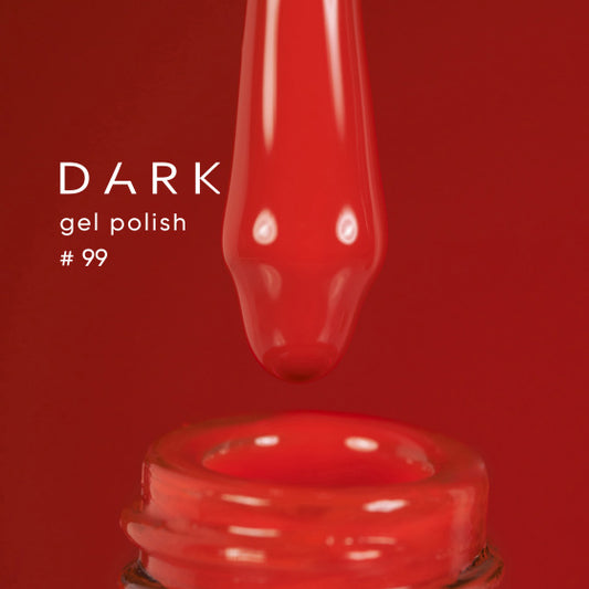 Гель-лак DARK №099, вогняний помаранчевий, 6 мл